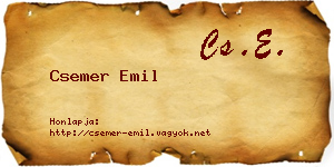 Csemer Emil névjegykártya